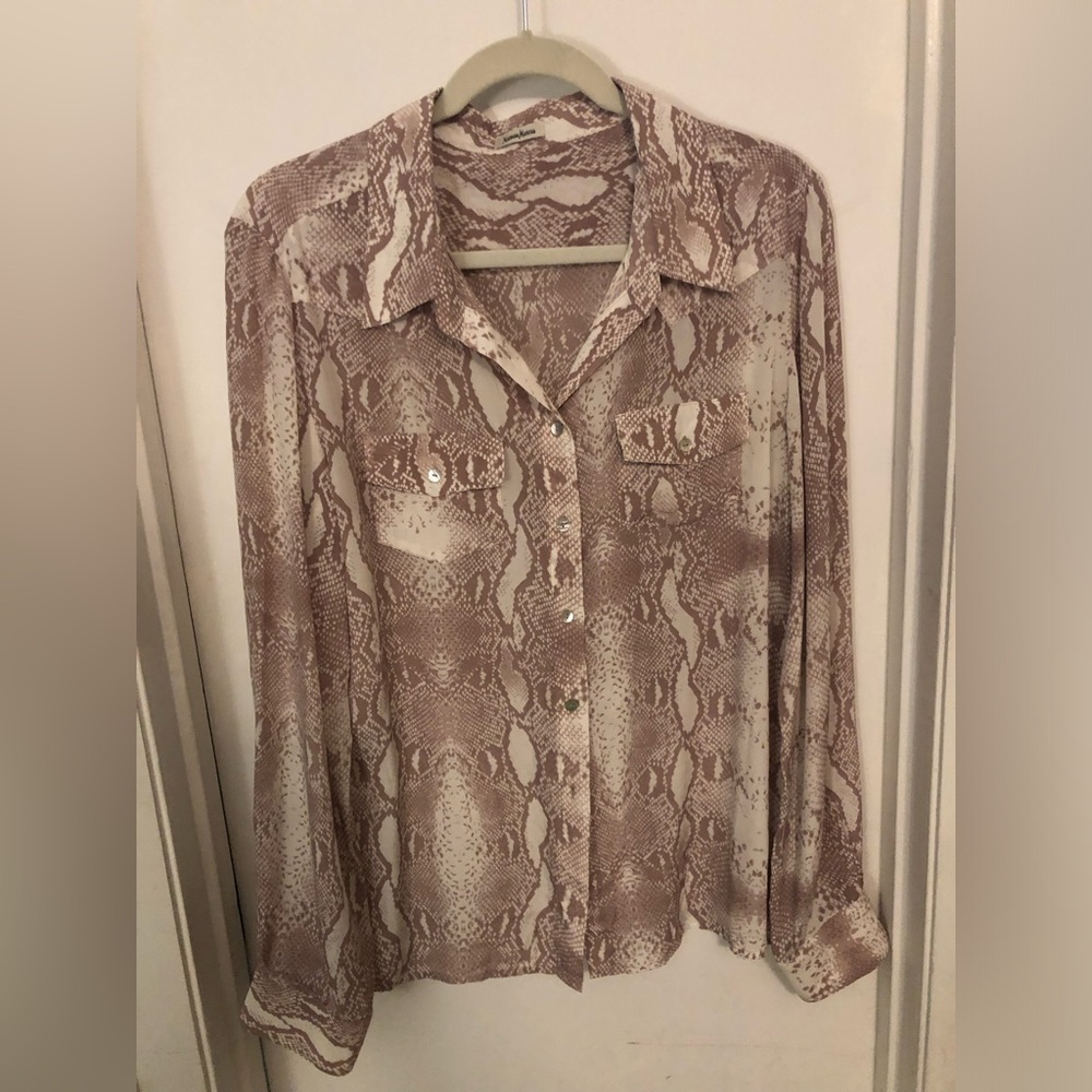 Nieman Marcus Silk dress shirt pink- L